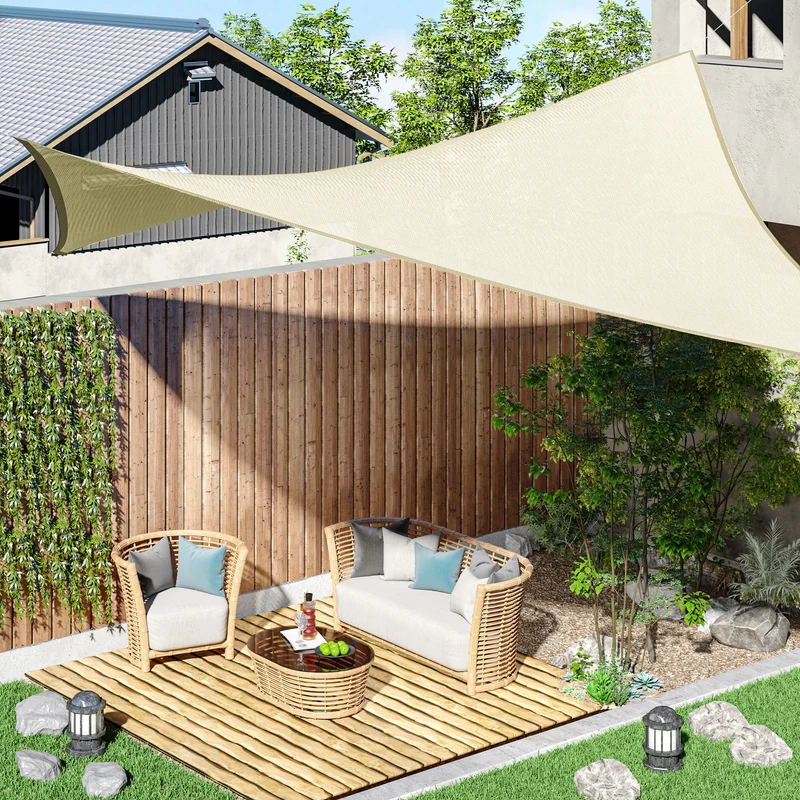 Outsunny - Toldo vela Rectangular (varios tamaños y colores), tamaño 3x4m, color crema