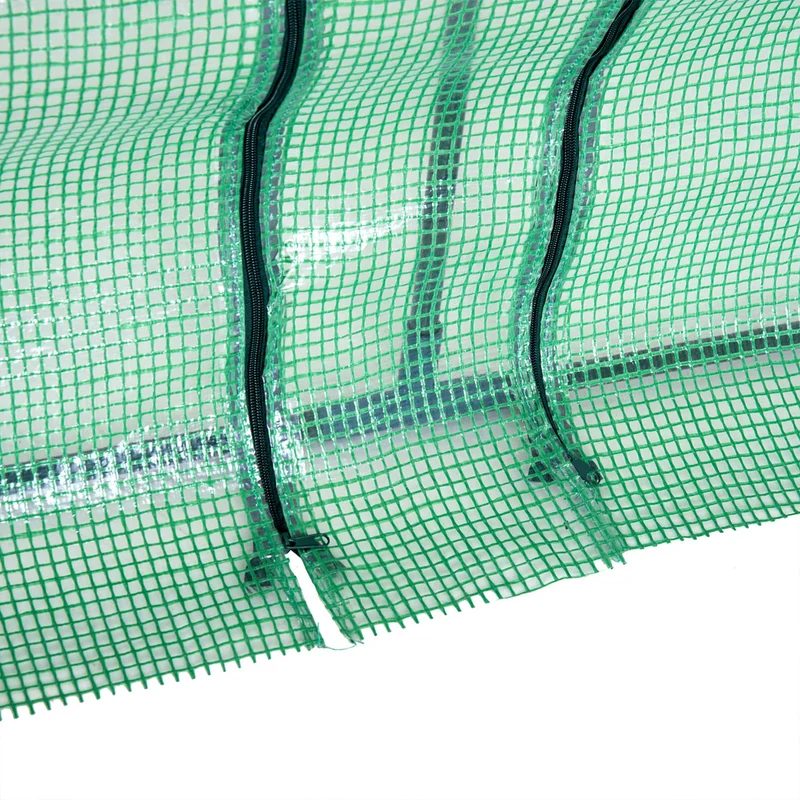 Outsunny Invernadero de Exterior Invernadero de Jardín 270x90x90 cm Tipo Caseta con 3 Ventanas Marco de Acero y Cubierta de PE 140g/㎡ para Cultivo Plantas Flores Tomates Verde