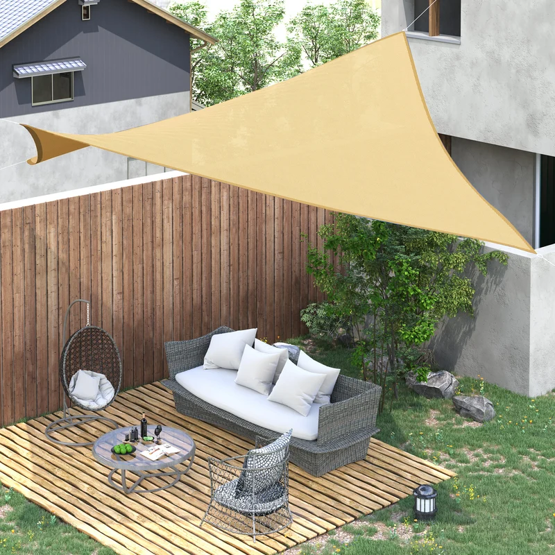Outsunny - Toldo vela cuadrado (varios tamaños y colores), tamaño 3x3m, color arena