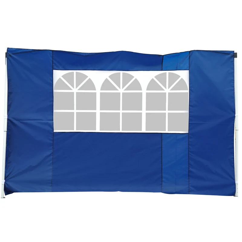 Outsunny 2 Paredes Laterales para Carpas de 3 x 3 m/3 x 6 m, 300x200 cm, Paredes Laterales de Repuesto para Cenador de Tela Oxford con Ventana, para Jardín, Exteriores, Fiestas, Azul