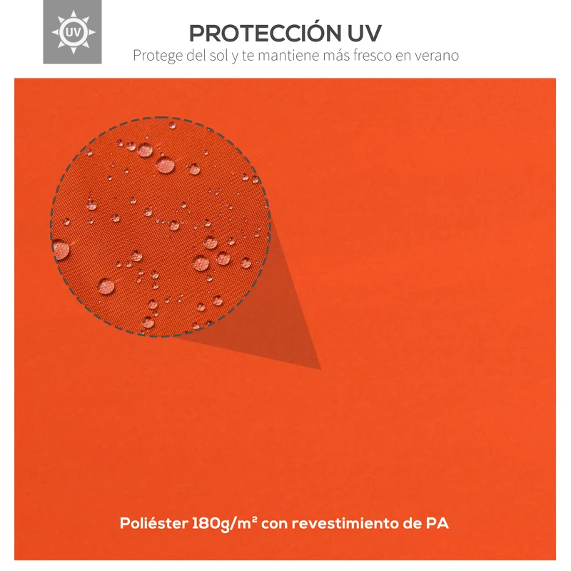 Outsunny Techo de Repuesto para Cenador 4x3 m Cubierta de Repuesto con Techo Doble 10 Orificios de Drenaje y Protección UV Toldo de Recambio para Pabellón Gazebo Rojo