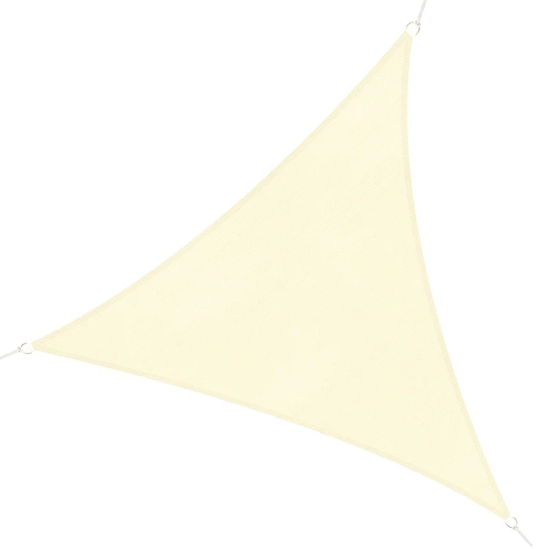 Outsunny - Toldo Vela Triangulo, Tamaño 5x5x5m, Color Crema