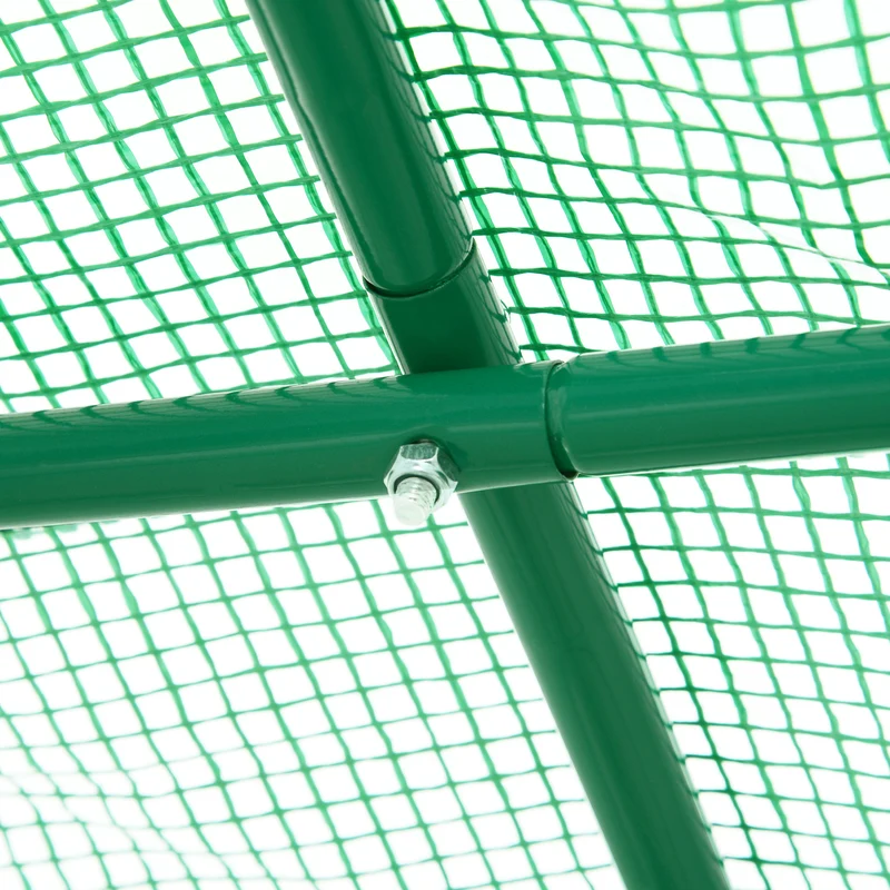 Outsunny Invernadero de Exterior 2,5x2x2 m Invernadero de Túnel con Cubierta de PE 140 g/m² para Cultivo Plantas Verduras Frutas en Jardín Terraza Verde