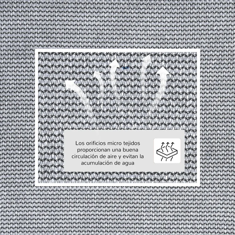 Outsunny - Toldo vela triangulo (varios tamaños y colores), tamaño 3x3x3m, color gris