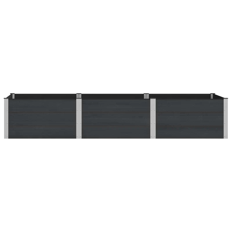 Arriate Elevado Negro 300 X 100 X 54 Cm Wpc Y Aluminio
