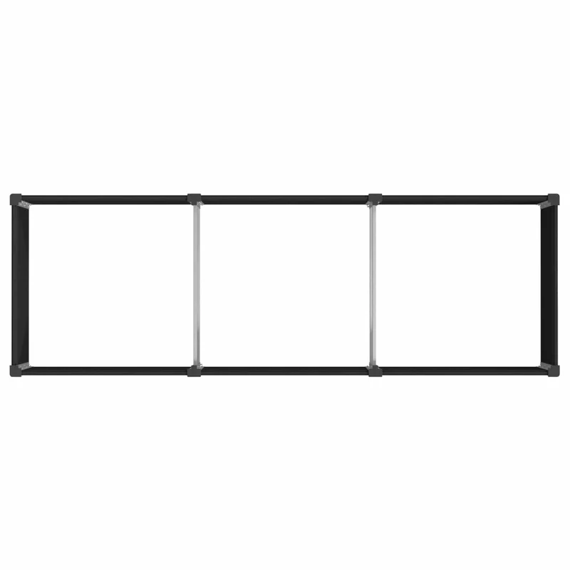 Arriate Elevado Negro 300 X 100 X 54 Cm Wpc Y Aluminio