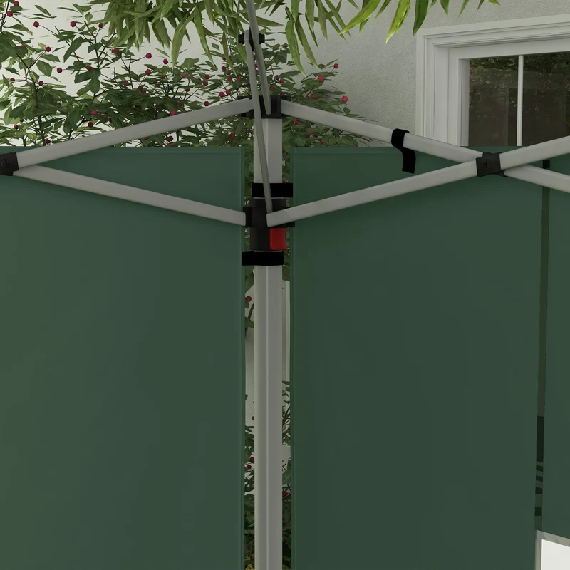 Outsunny Paredes Laterales Para Carpa De 2 Paneles 295x195 Cm Con Ventana Verde