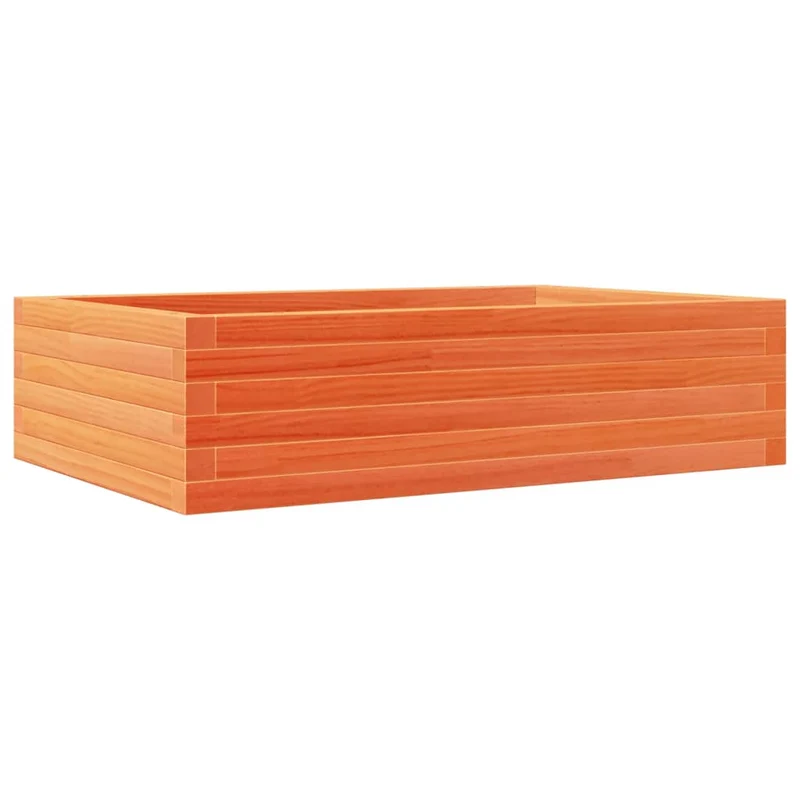 Jardinera Madera Maciza De Pino Marrón Cera 90x60x23 Cm