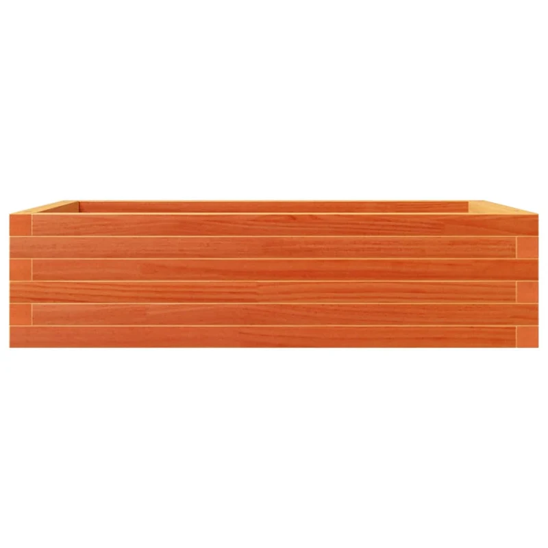 Jardinera Madera Maciza De Pino Marrón Cera 90x60x23 Cm