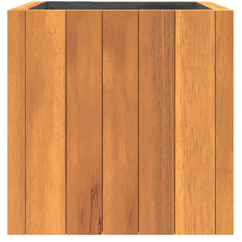 Jardinera De Madera Maciza De Acacia 25x25x25 Cm