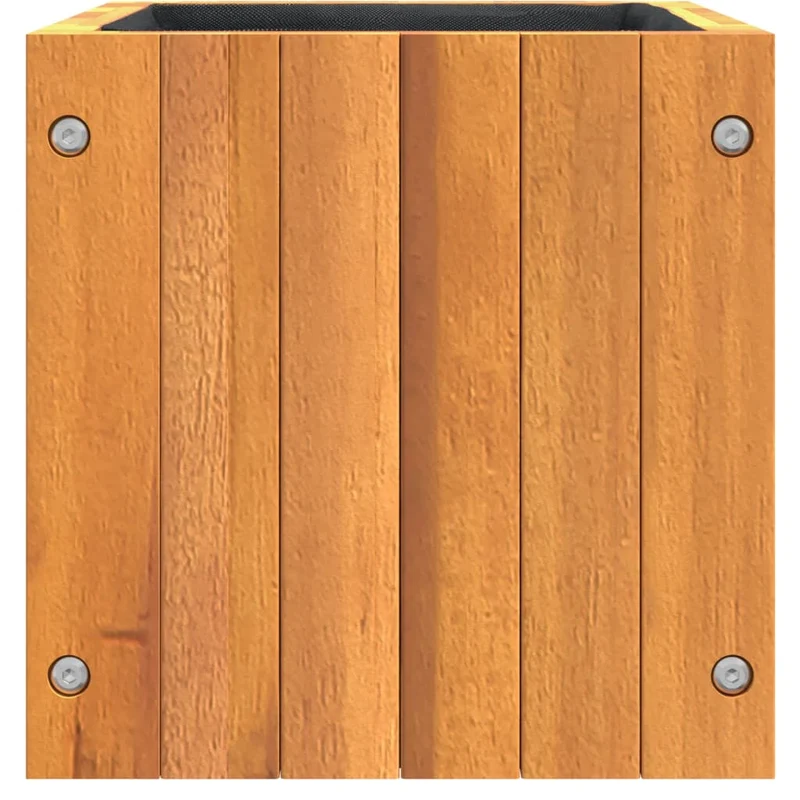 Jardinera De Madera Maciza De Acacia 25x25x25 Cm