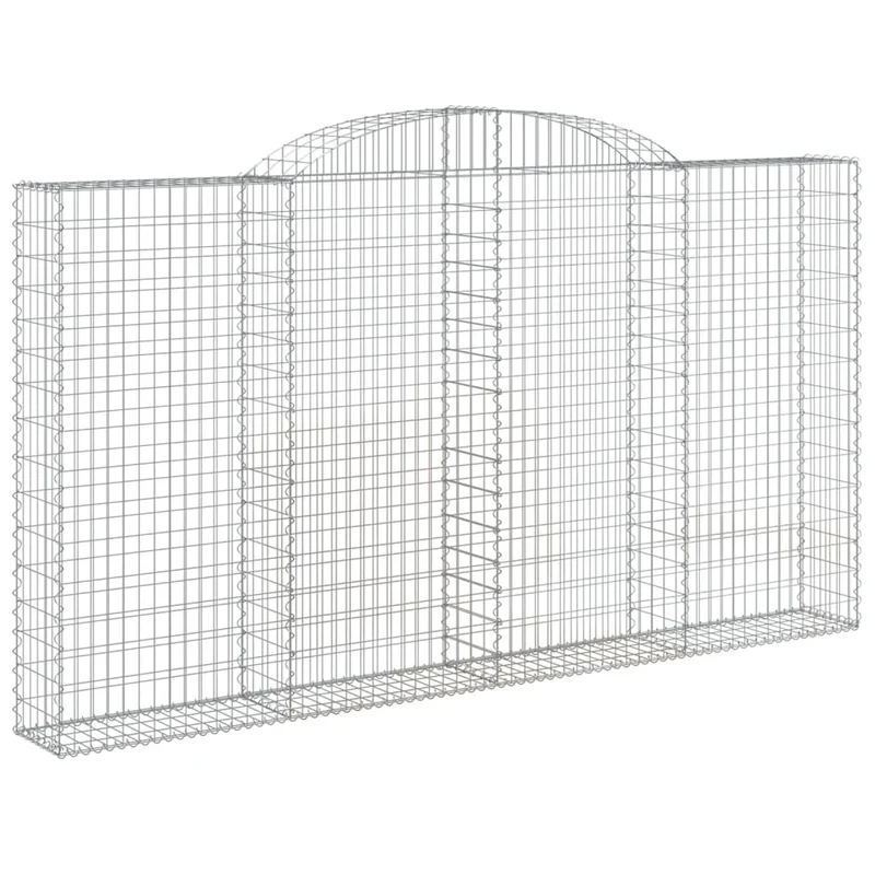 Cestas De Gaviones 5 Uds Forma De Arco Hierro 300x30x160/180 Cm