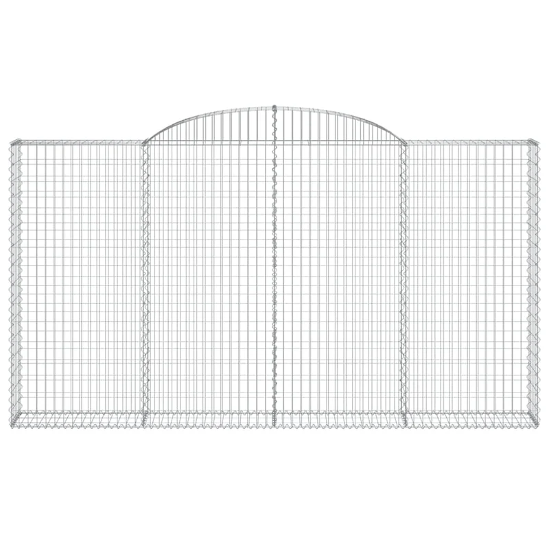 Cestas De Gaviones 5 Uds Forma De Arco Hierro 300x30x160/180 Cm
