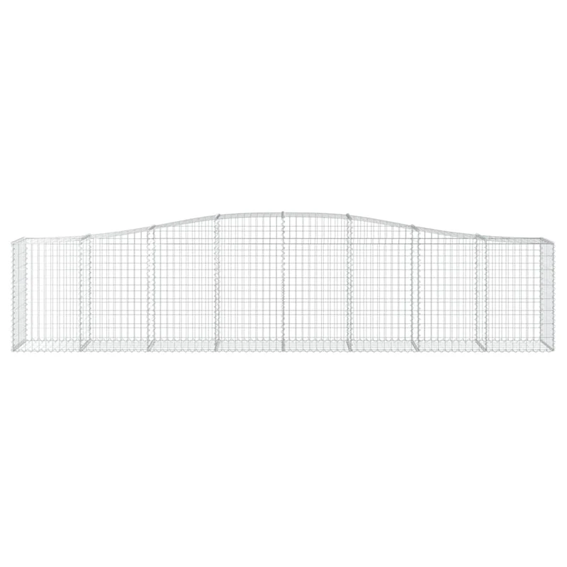 Cestas De Gaviones 10 Uds Forma De Arco Hierro 400x50x80/100 Cm