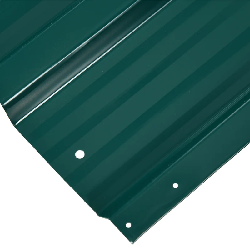Outsunny Juego De 12 Paneles Para Tejado De Acero Galvanizado 129x45cm Verde