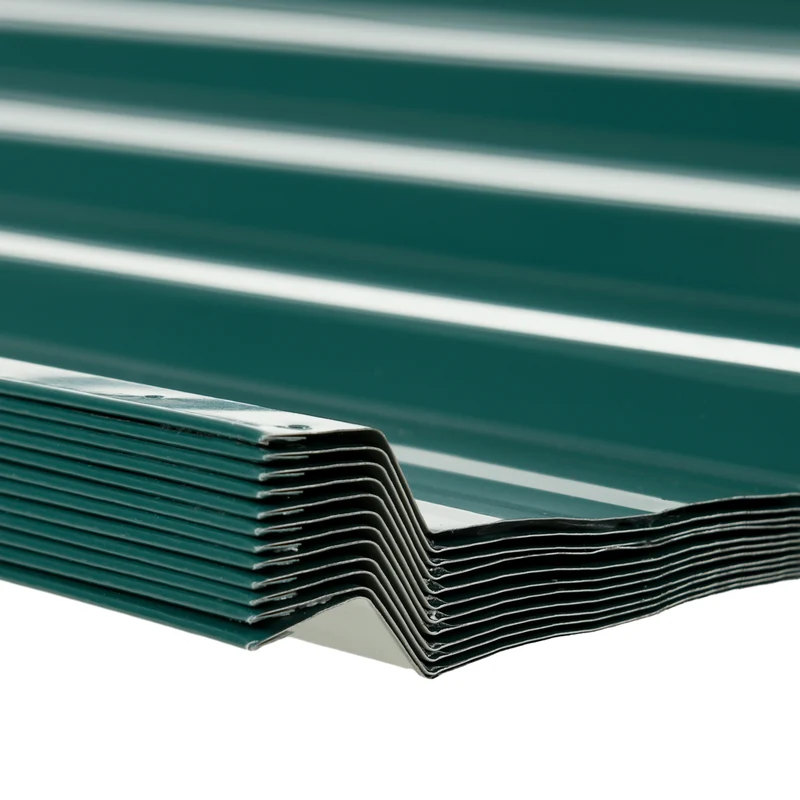 Outsunny Juego De 12 Paneles Para Tejado De Acero Galvanizado 129x45cm Verde