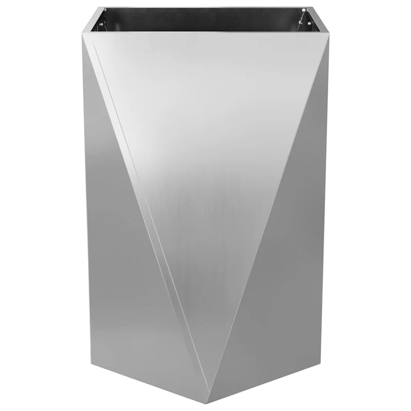 Jardinera 2 Uds. Plateado 50 X 50 X 75 Cm Acero Galvanizado