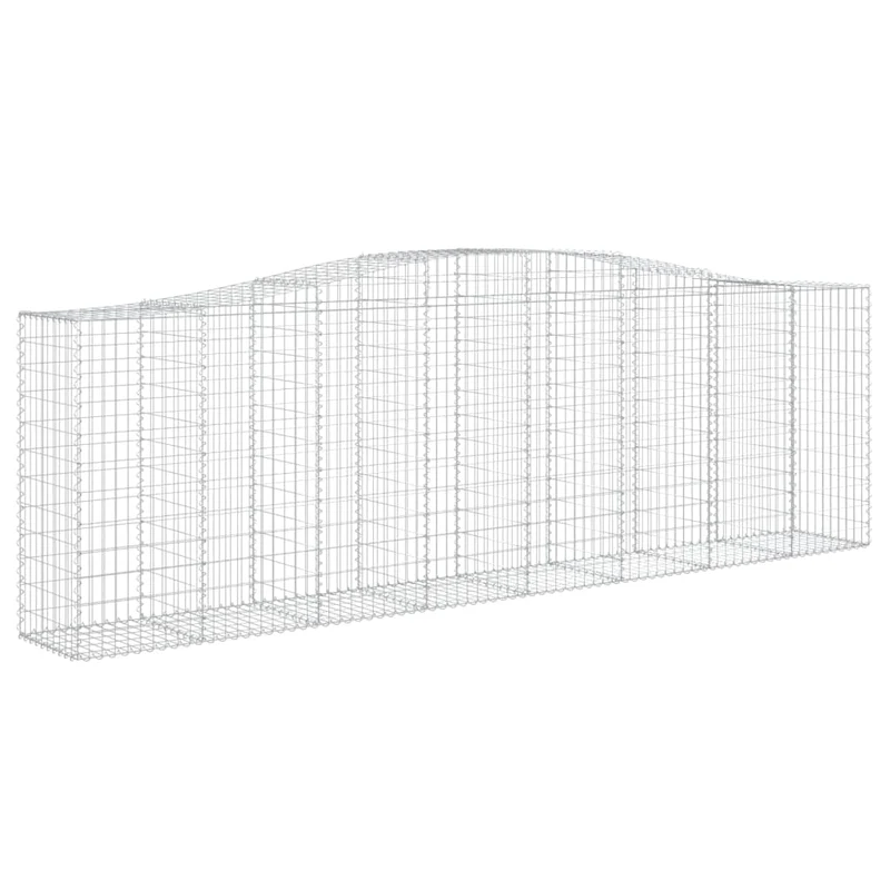 Cestas De Gaviones 5 Uds Forma De Arco Hierro 400x50x120/140 Cm
