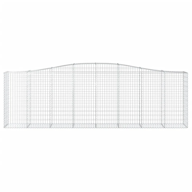 Cestas De Gaviones 5 Uds Forma De Arco Hierro 400x50x120/140 Cm