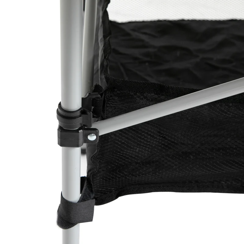 Outsunny Mesa De Camping Plegable Con Almacenaje De Malla Bolsa De Transporte