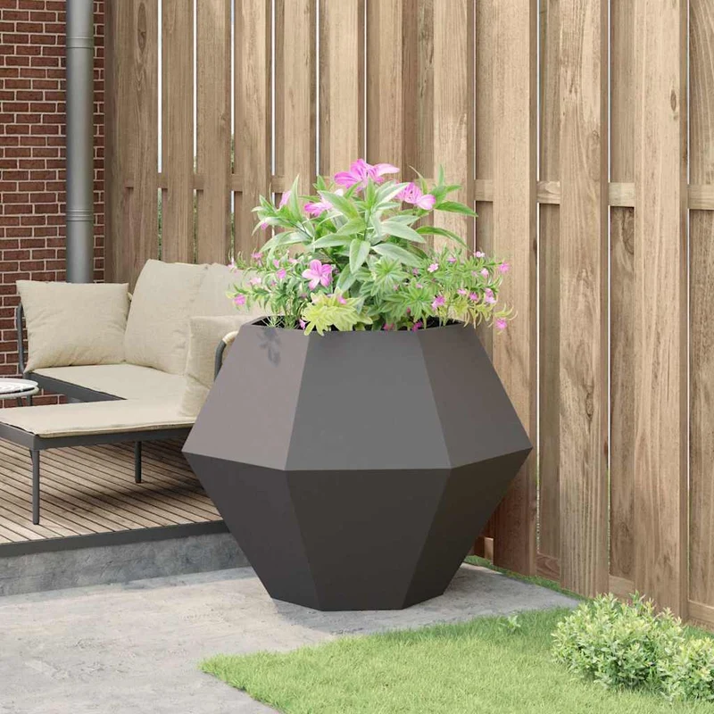 Jardinera Negro 100 X 100 X 80 Cm Acero
