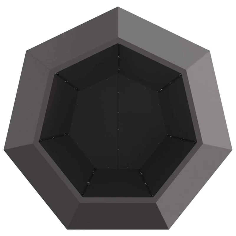 Jardinera Negro 100 X 100 X 80 Cm Acero
