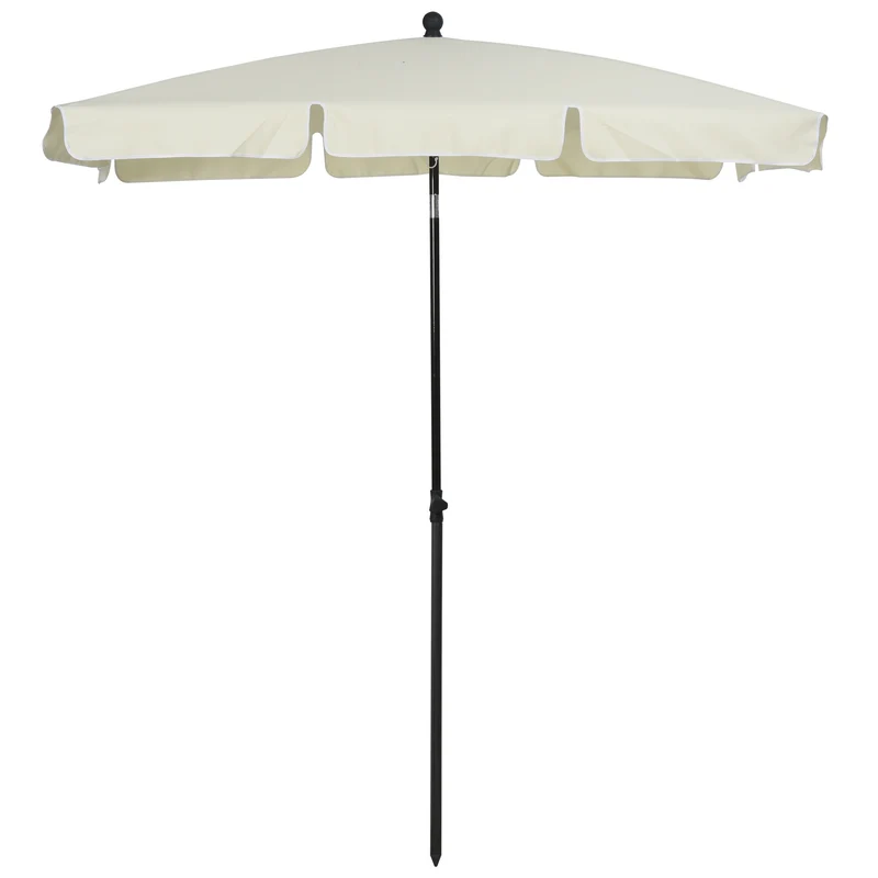 Outsunny Sombrilla De Jardín De Aluminio 2x1,3x2,5 M Beige