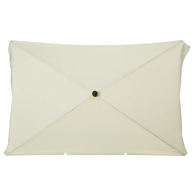 Outsunny Sombrilla De Jardín De Aluminio 2x1,3x2,5 M Beige