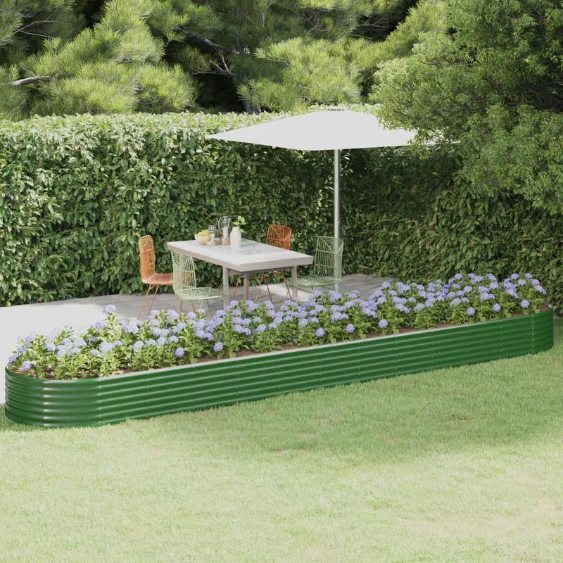 Jardinera Arriate Acero Galvanizado Verde 507x100x36 Cm