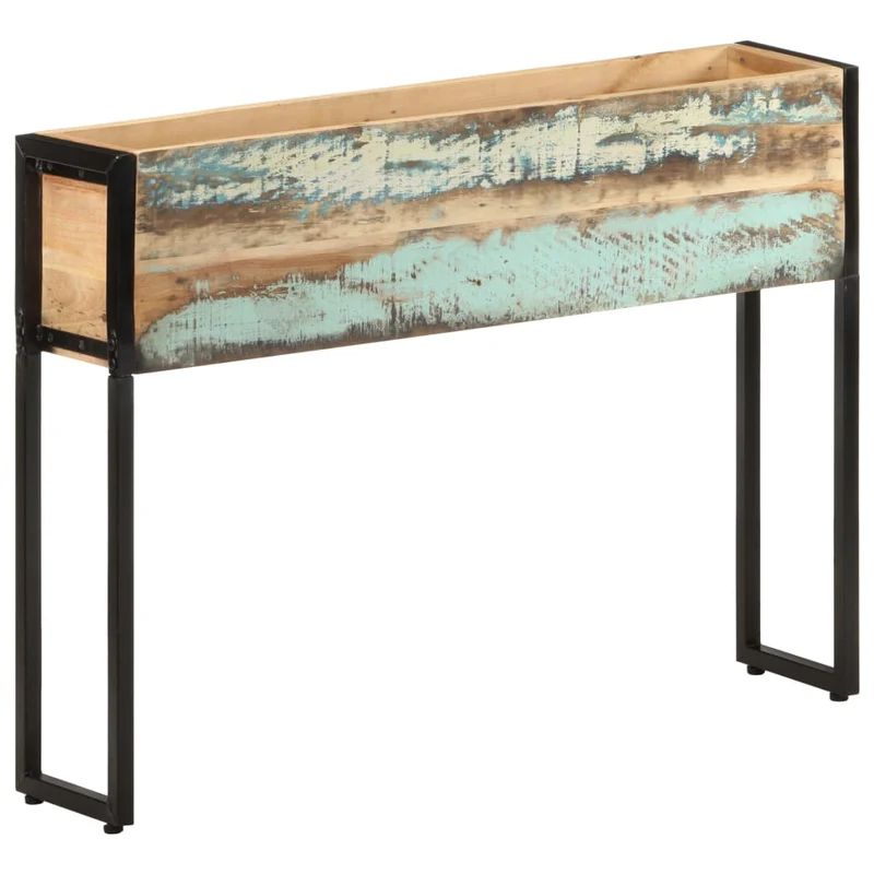 Jardinera De Madera Maciza Reciclada 90x20x68 Cm