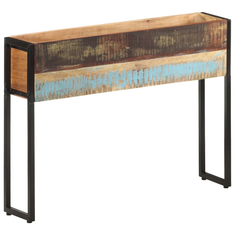 Jardinera De Madera Maciza Reciclada 90x20x68 Cm