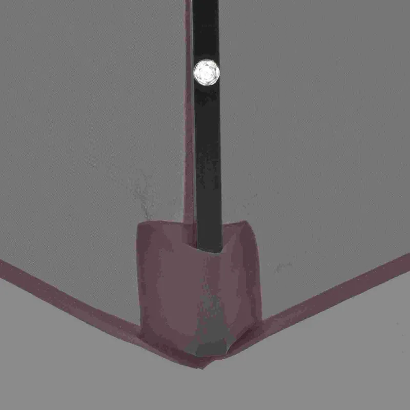 Outsunny Sombrilla Jardín Con 32 Luces Led Solares Inclinable Ø265x233 Cm Gris
