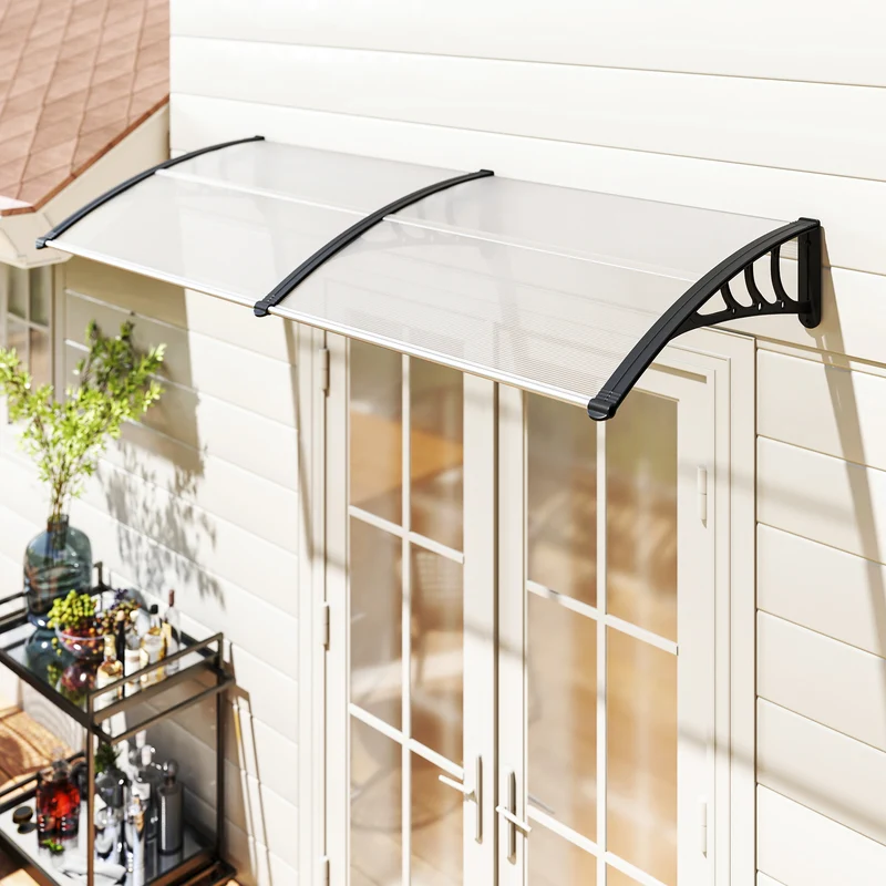 Outsunny Marquesina Para Puertas Y Ventanas 195x75cm Tejadillo De Protección