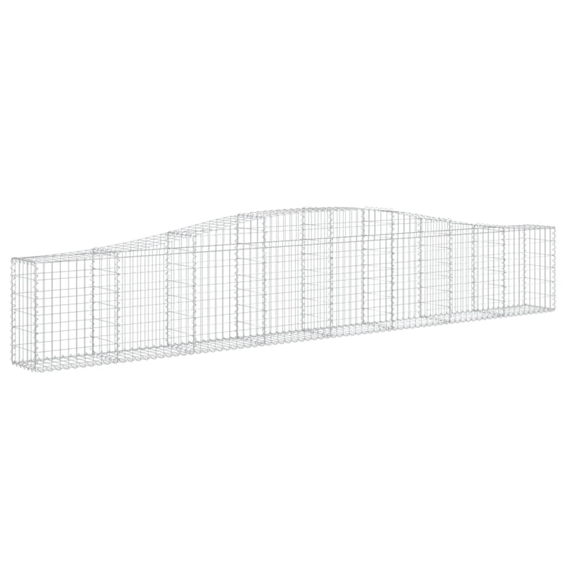 Cestas De Gaviones 25 Uds Forma De Arco Hierro 400x30x60/80 Cm