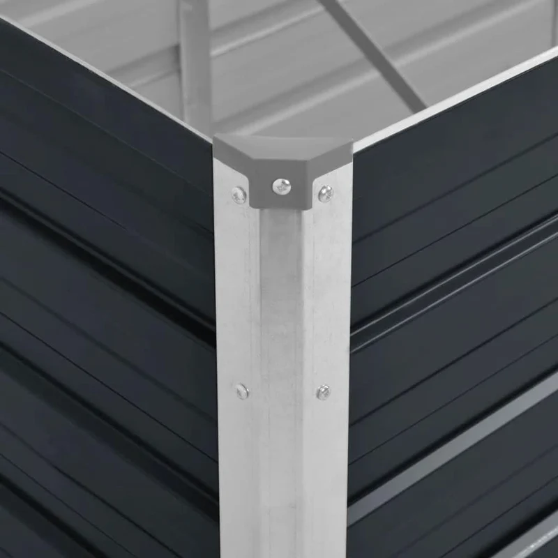 Arriate De Acero Galvanizado Gris Antracita 100x40x45 Cm