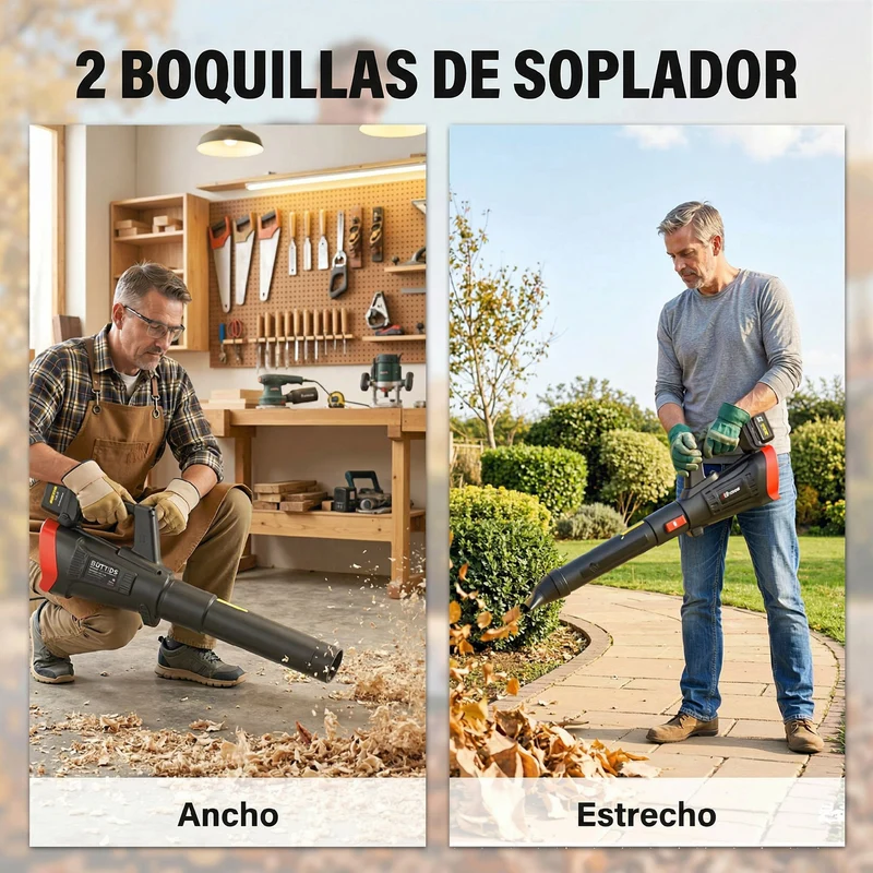 Outsunny Soplador de Hojas sin Cable 18V con 2 Baterías 4.0Ah y Cargador, Motor Sin Escobillas 600W, 3 Velocidades, Correa Hombro, 149 km/h, Soplador Batería Ligero para Hojas, Polvo, Nieve y Residuos