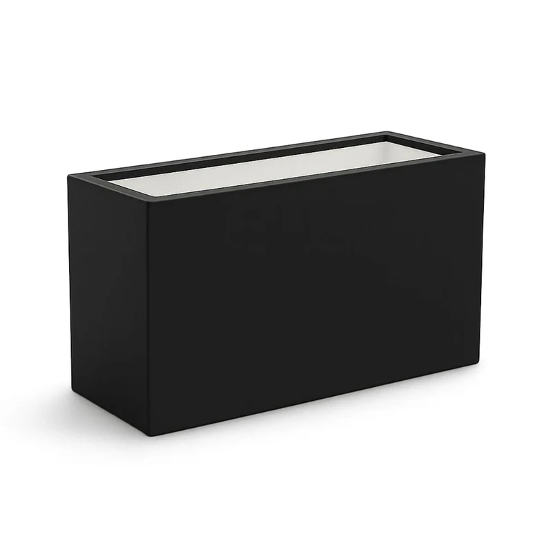 GARDRA Jardinière en polyester noire de jais 100x30x50 cm RAL 9005