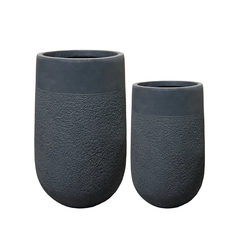 Cache-pot pré percé OPUS 36x56cm gris foncé