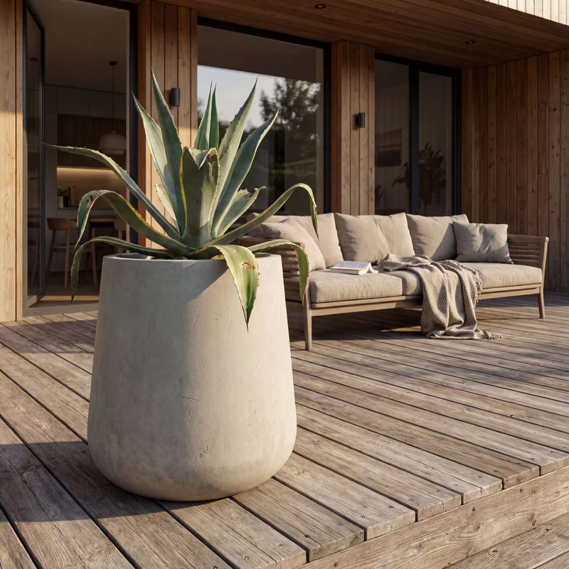 Cache-pot pré percé SILEX 84x85cm beige