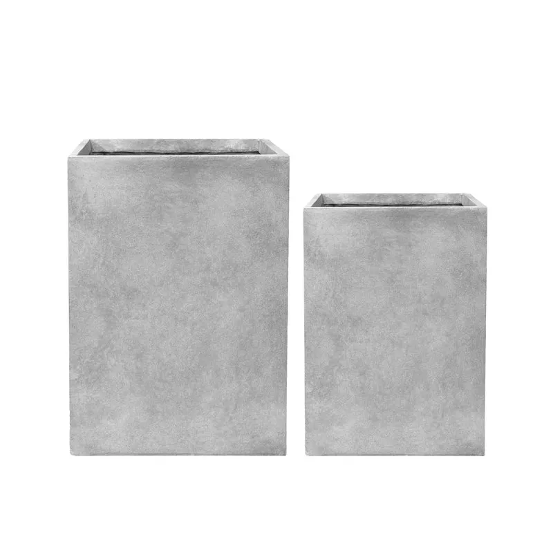 Cache-pot pré percé KUBIX 38x54cm gris clair