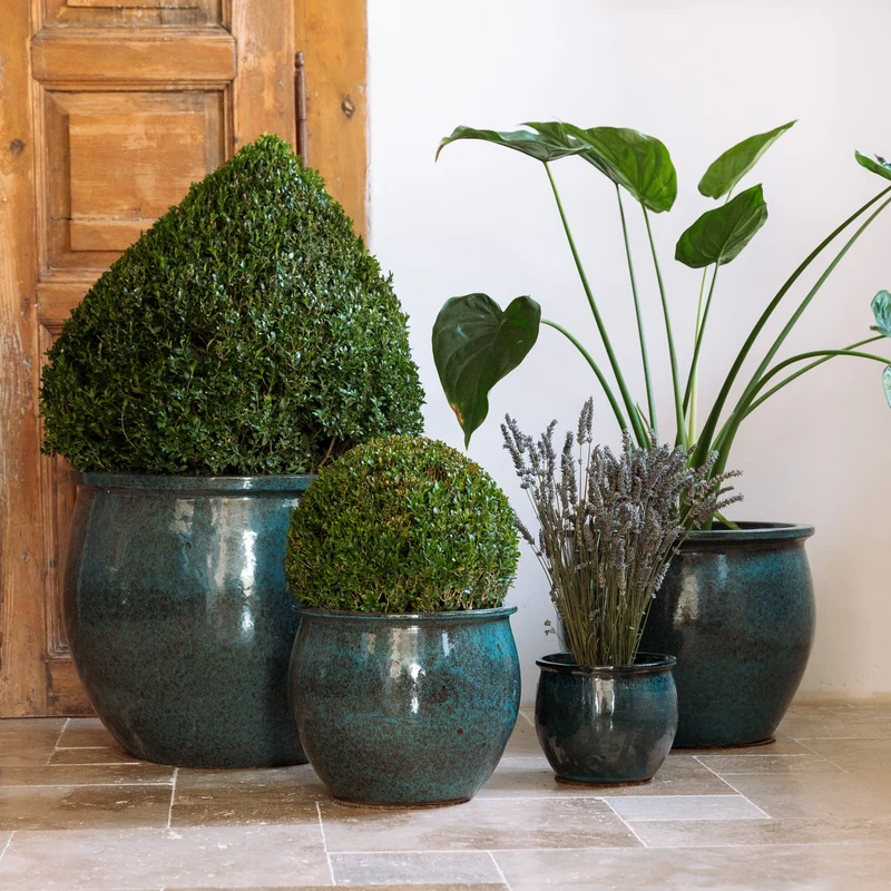 Pot NEWTON 34x28cm bleu acier