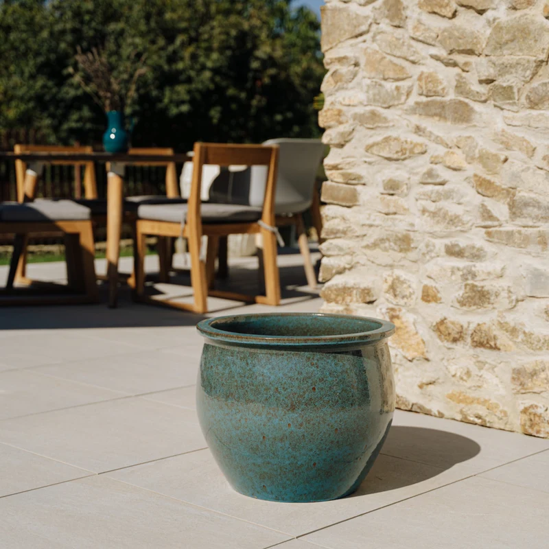 Pot NEWTON 44x35cm bleu acier