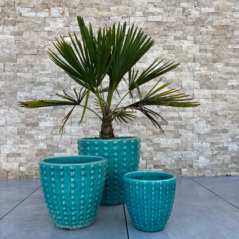 Pot ATTILA 23x22cm turquoise