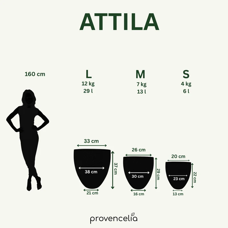 Pot ATTILA 30x29cm bronze sablé