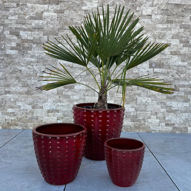 Pot ATTILA 30x29cm rouge impérial
