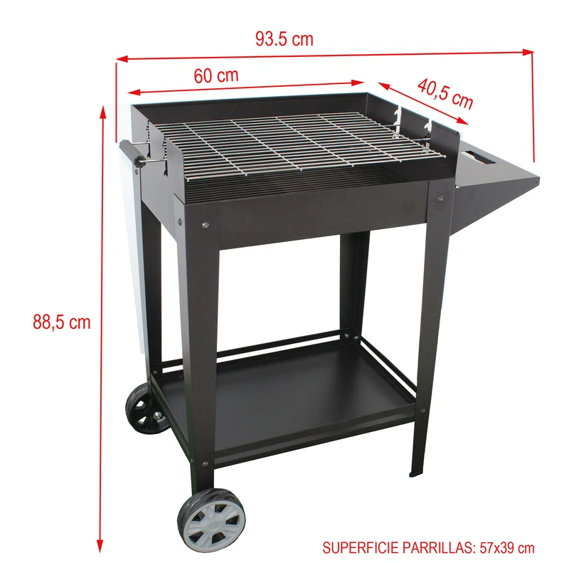 Barbacoa Denia con Parrilla Regulable para Carbón