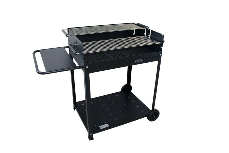 Barbacoa XL Doble "P" con Doble Parrilla Cromada 74x55