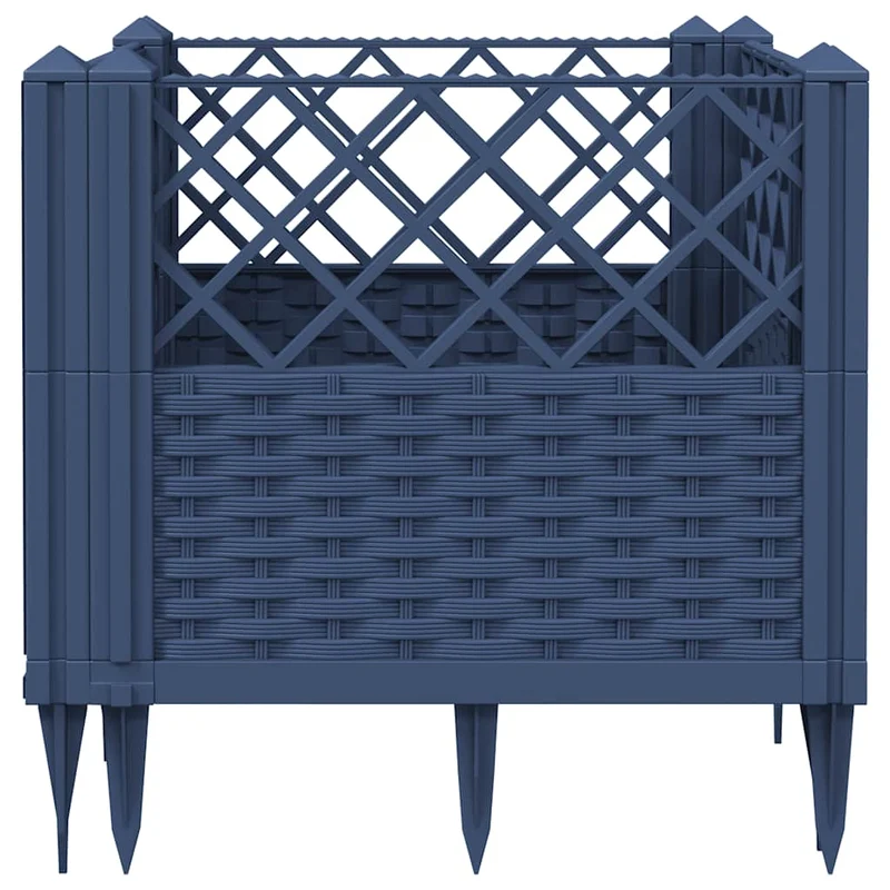 Jardinera Con Clavijas Pp Azul Gris 43,5x43,5x43,5 Cm