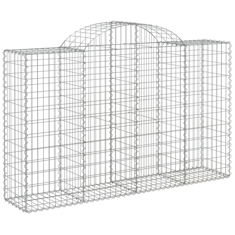 Cestas Gaviones 15 Uds Forma De Arco Hierro 200x50x120/140 Cm