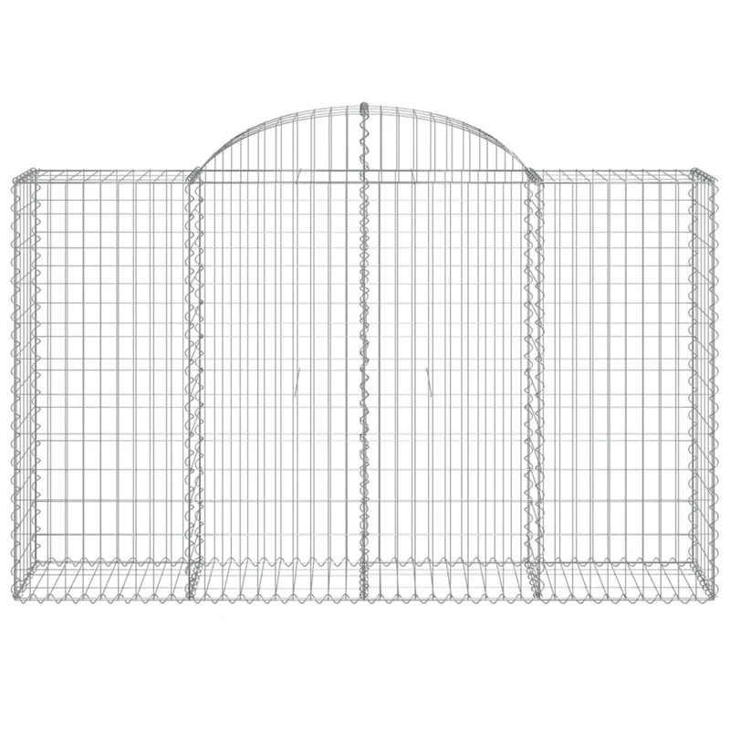 Cestas Gaviones 15 Uds Forma De Arco Hierro 200x50x120/140 Cm